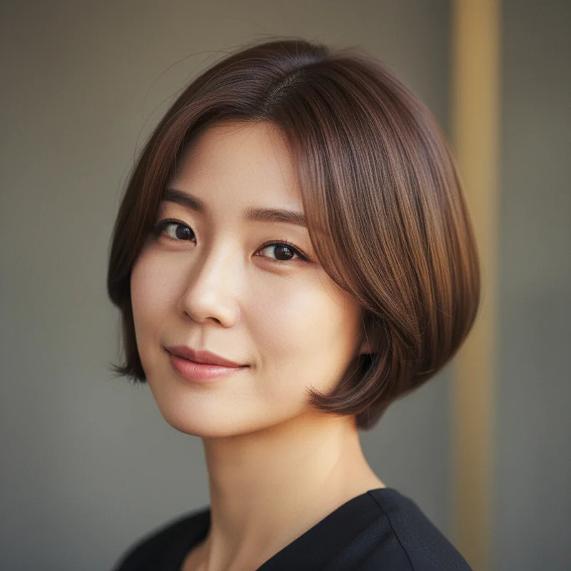 2026년 50대 여자 짧은머리 반곱슬 사각턱 커버 추천 헤어스타일