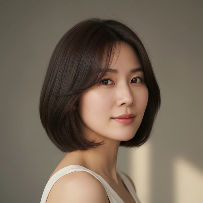 2026년 40대 여자 숏컷 반곱슬 광대 커버 추천 헤어스타일