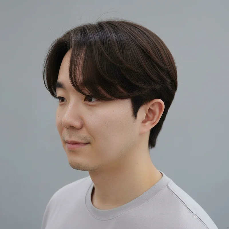 2025년 30대 남자 단발 반곱슬 광대 커버 추천 헤어스타일