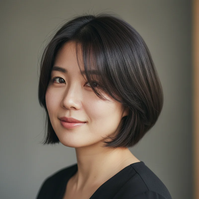 2026년 40대 여자 숏컷 직모 통통한 체형 커버 추천 헤어스타일
