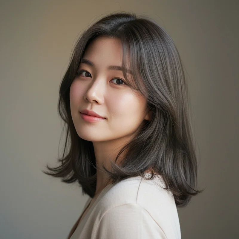 2025년 10대 여자 중단발 직모 볼살 커버 추천 헤어스타일