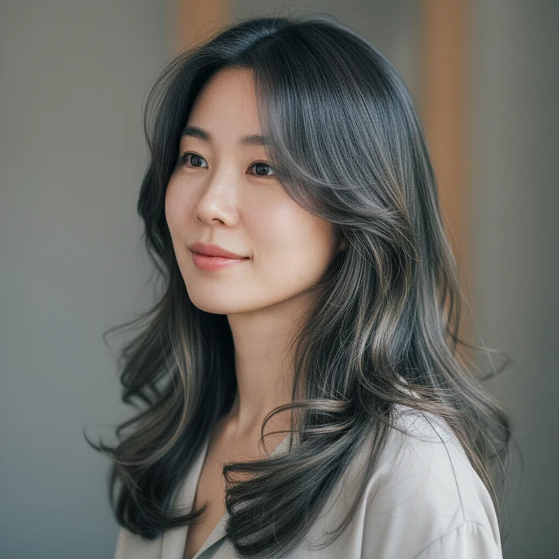 2026년 30대 여자 긴머리 반곱슬 이중턱 커버 추천 헤어스타일