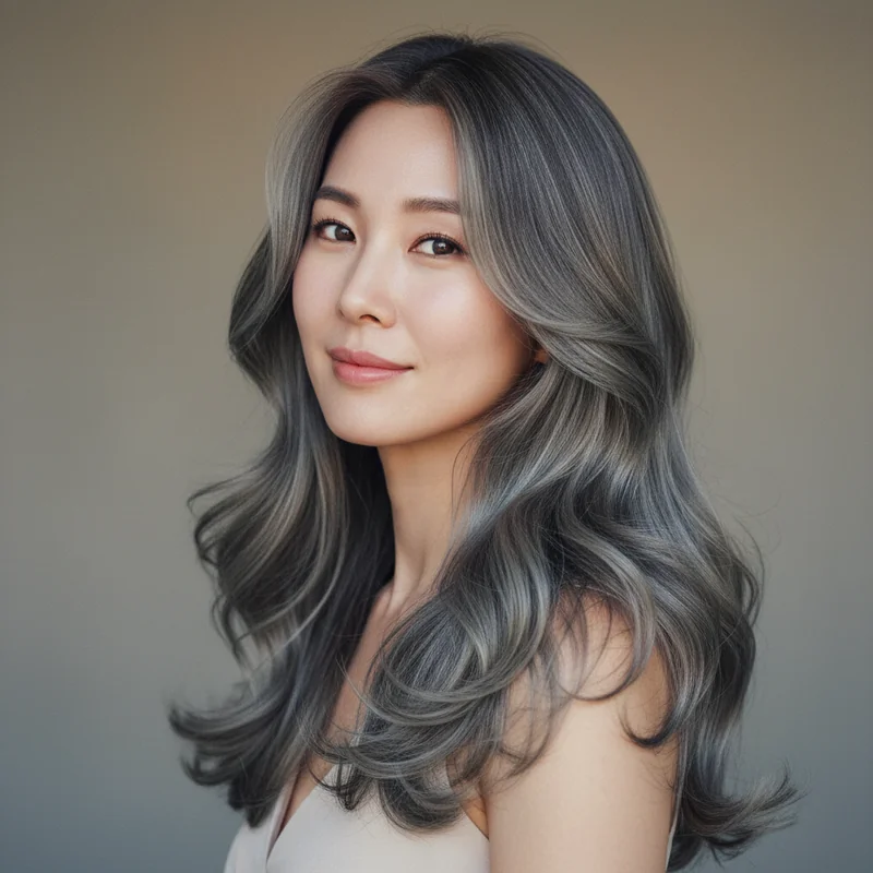 2026년 40대 여자 긴머리 반곱슬 낮은 코 커버 추천 헤어스타일