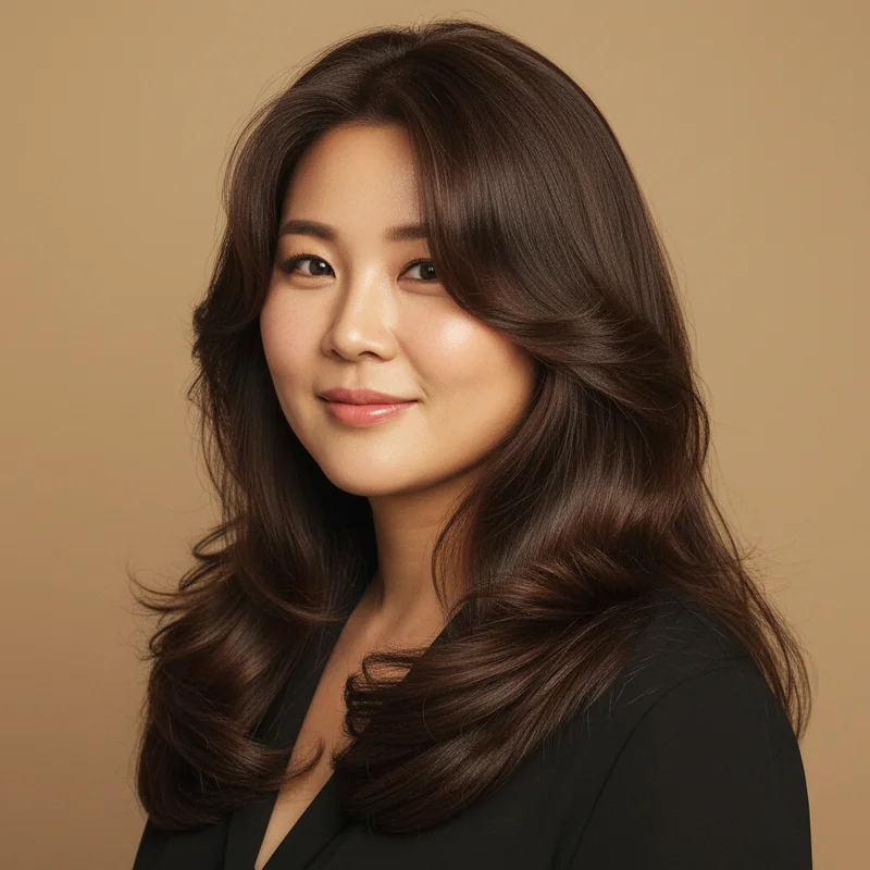 2026년 50대 여자 긴머리 반곱슬 통통한 체형 커버 추천 헤어스타일