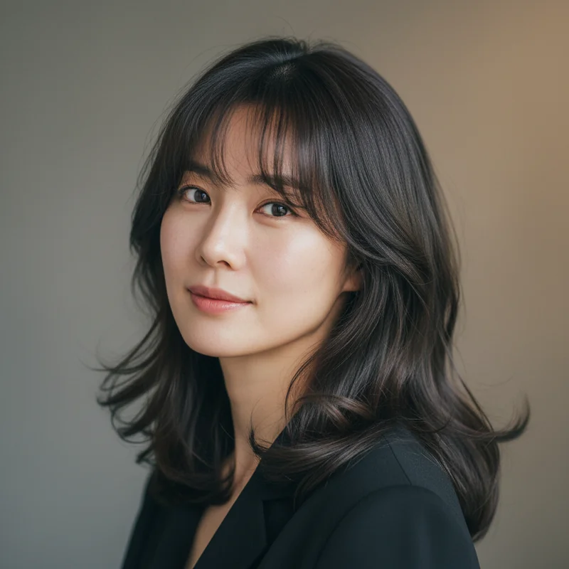 2026년 40대 여자 중단발 곱슬 사각턱 커버 추천 헤어스타일