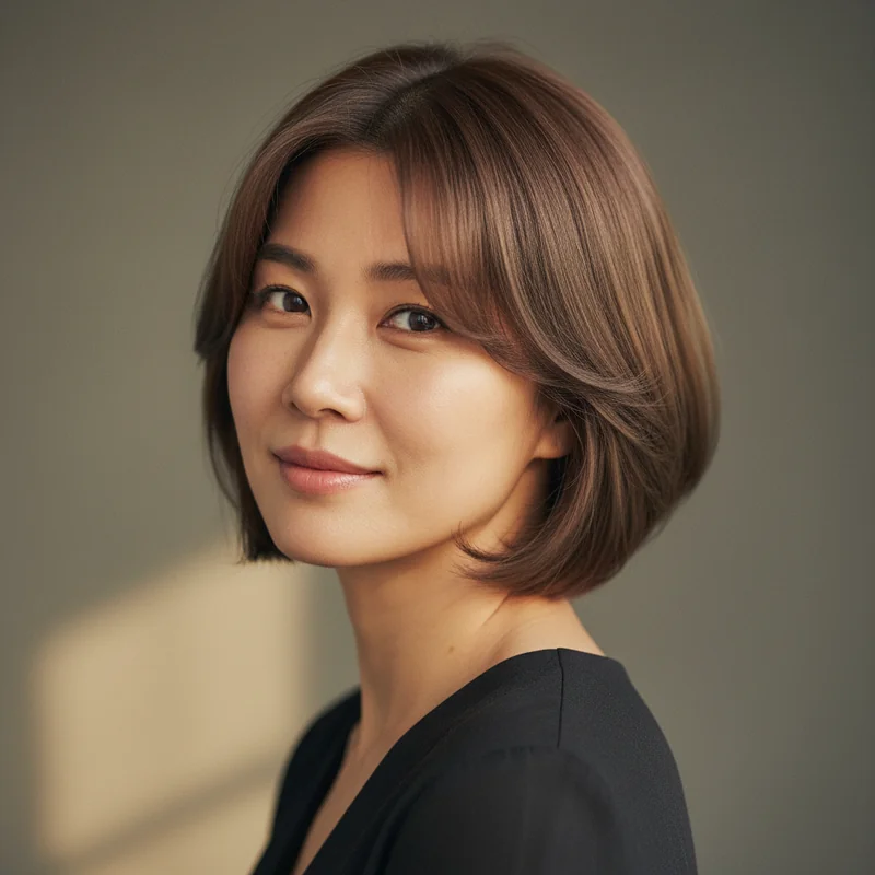 2025년 30대 여자 단발 반곱슬 사각턱 커버 추천 헤어스타일