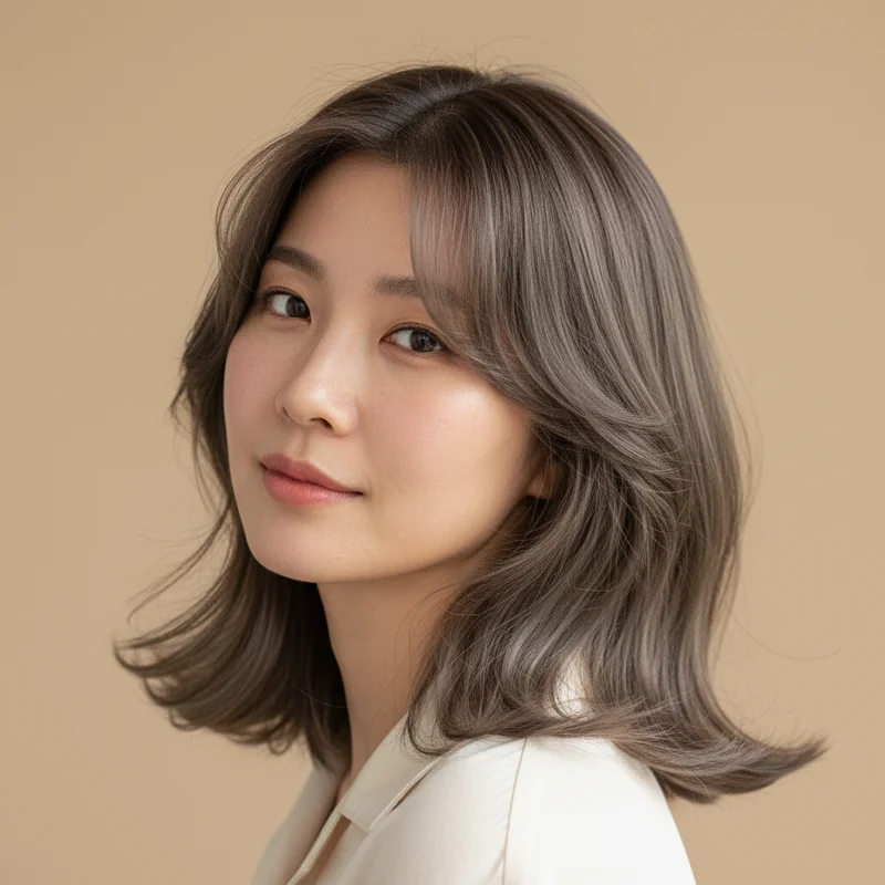 2025년 40대 여자 중단발 반곱슬 볼살 커버 추천 헤어스타일