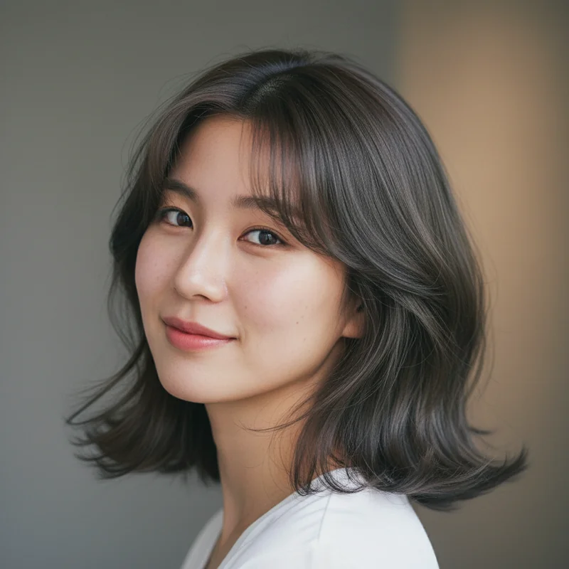 2025년 20대 여자 중단발 반곱슬 광대 커버 추천 헤어스타일