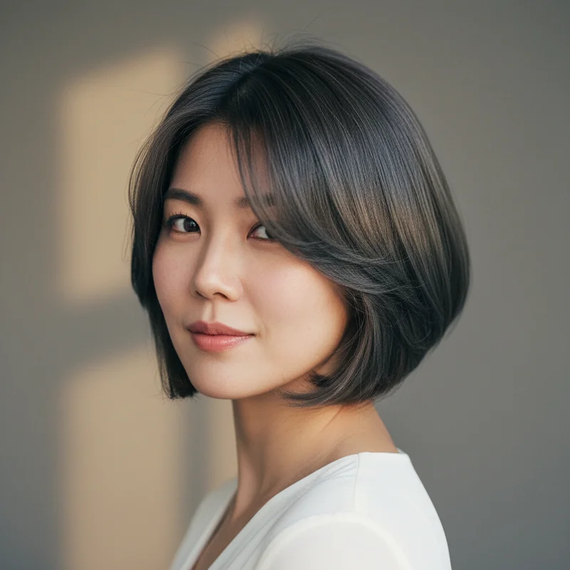 2025년 40대 여자 짧은머리 반곱슬 광대 커버 추천 헤어스타일