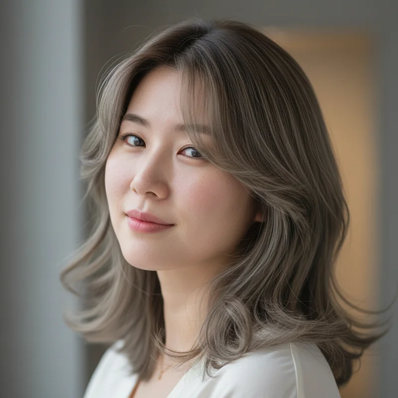 2026년 40대 여자 중단발 반곱슬 이중턱 커버 추천 헤어스타일