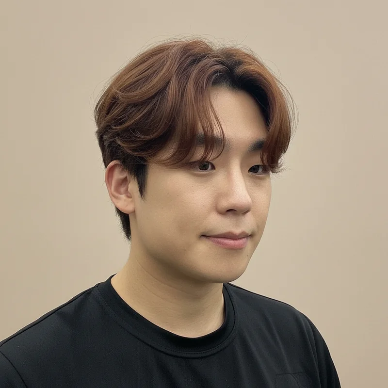 2025년 20대 남자 단발 곱슬 넓은 이마 커버 추천 헤어스타일