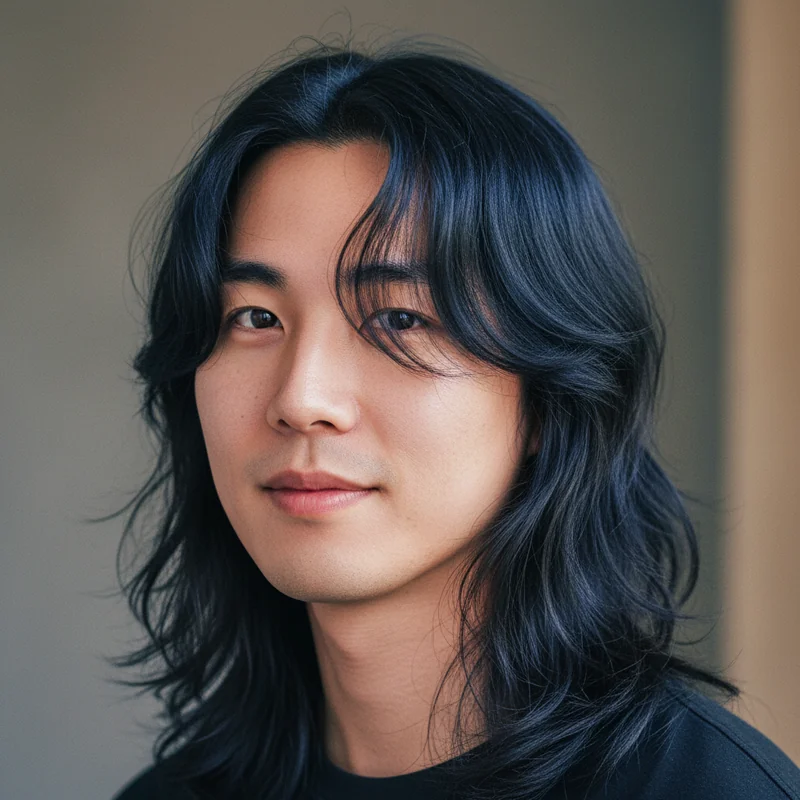 2025년 20대 남자 장발 직모 넓은 이마 커버 추천 헤어스타일