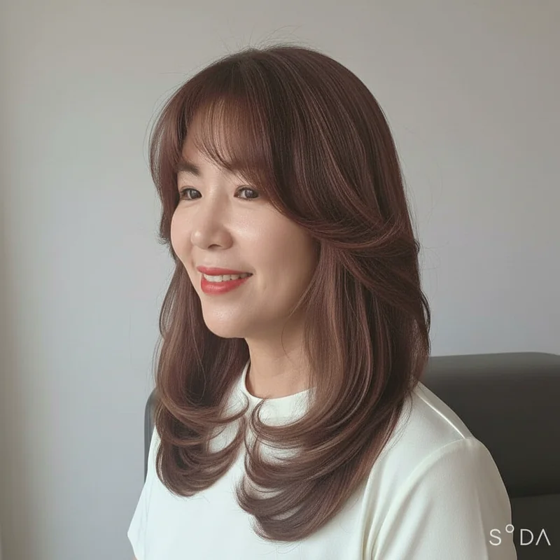 2025년 50대 여자 긴머리 직모 추천 헤어스타일