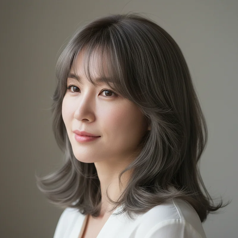 2026년 60대 여자 중단발 직모 광대 커버 추천 헤어스타일