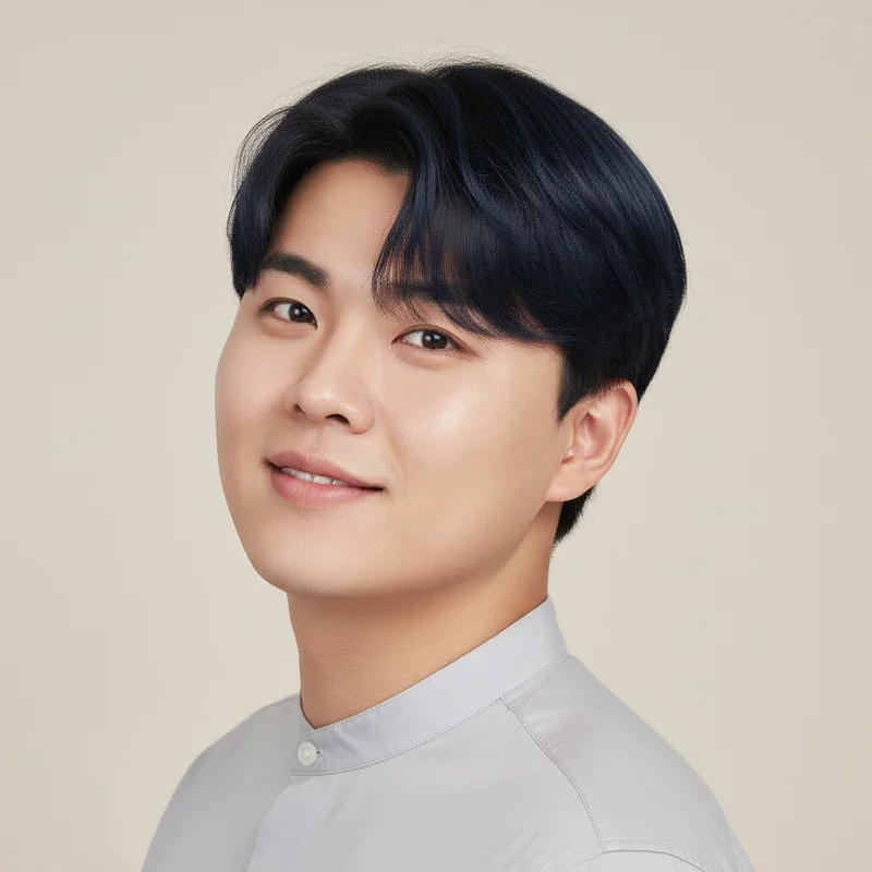 2025년 20대 남자 단발 반곱슬 볼살 커버 추천 헤어스타일