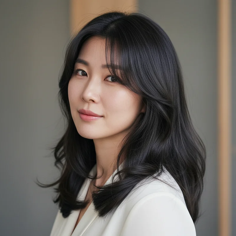 2025년 40대 여자 중단발 반곱슬 광대 커버 추천 헤어스타일