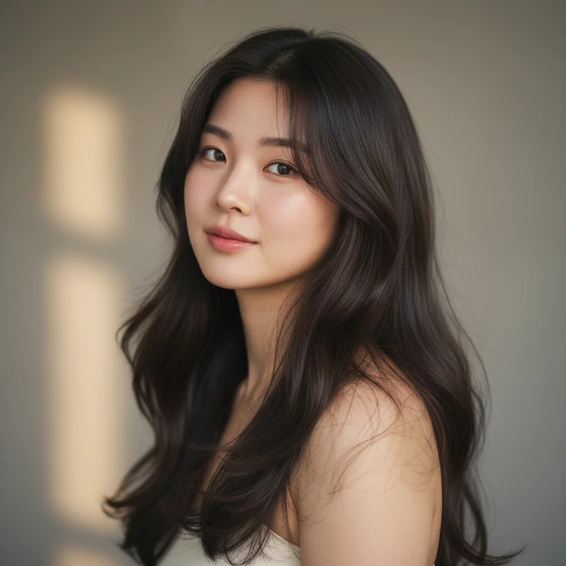 2026년 10대 여자 긴머리 반곱슬 넓은 이마 커버 추천 헤어스타일