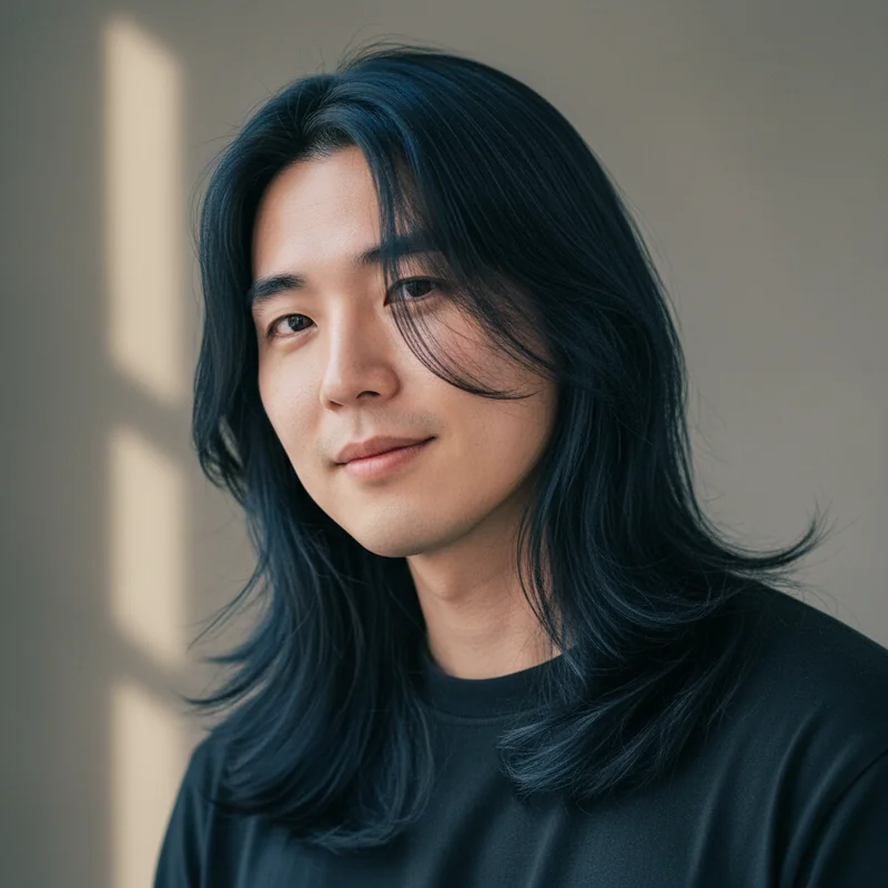 2026년 40대 남자 장발 직모 이중턱 커버 추천 헤어스타일