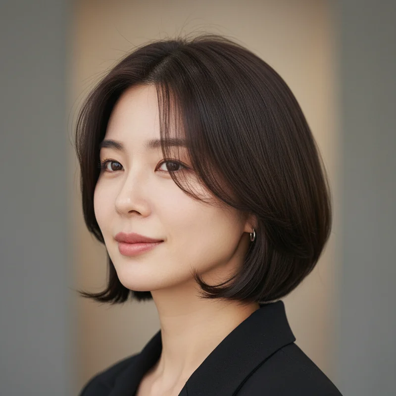 2026년 40대 여자 숏컷 직모 사각턱 커버 추천 헤어스타일