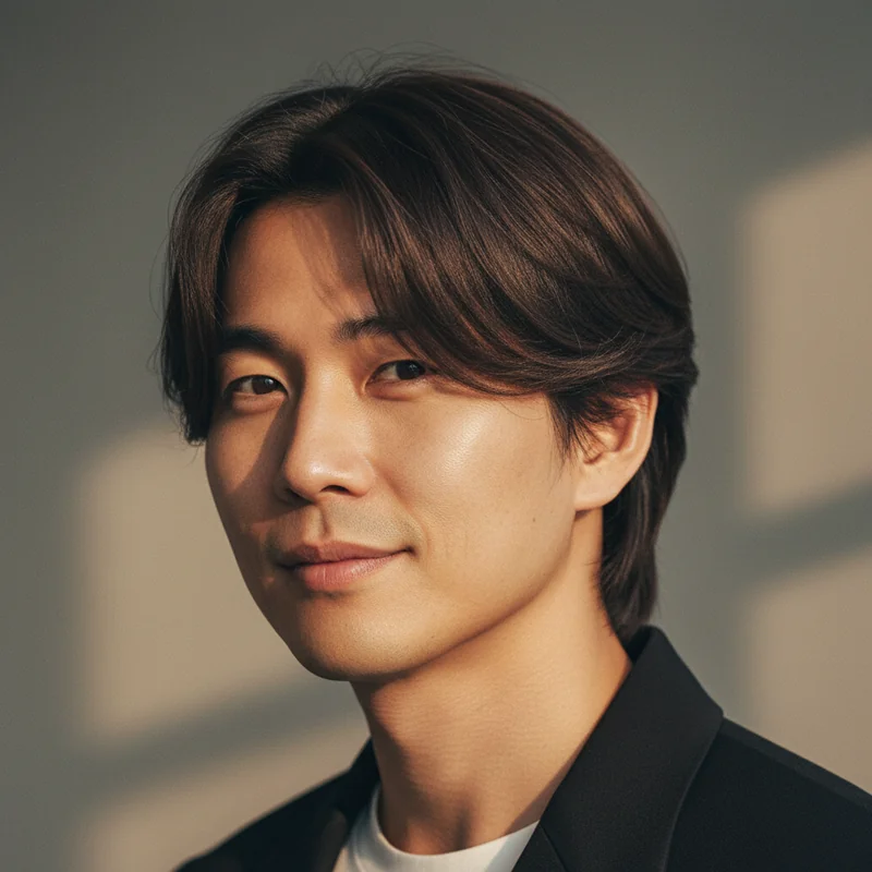 2025년 40대 남자 단발 반곱슬 이중턱 커버 추천 헤어스타일