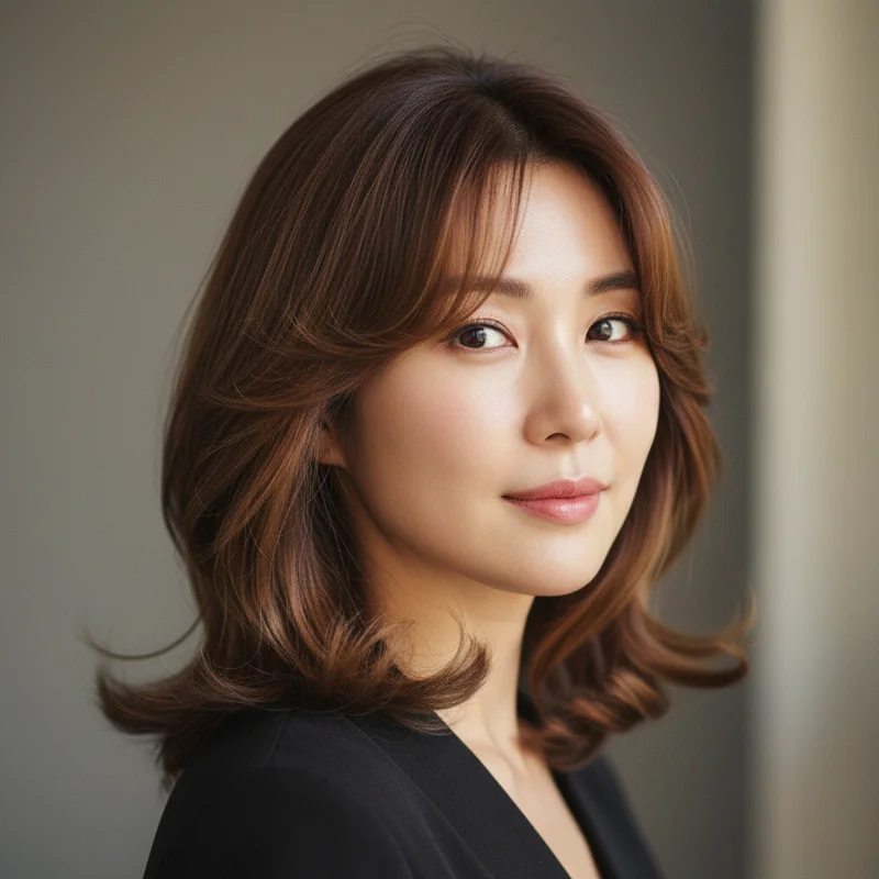 2026년 40대 여자 중단발 직모 볼살 커버 추천 헤어스타일