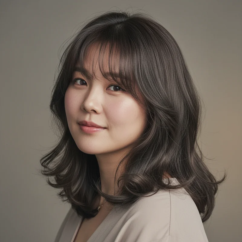 2026년 40대 여자 중단발 직모 통통한 체형 커버 추천 헤어스타일