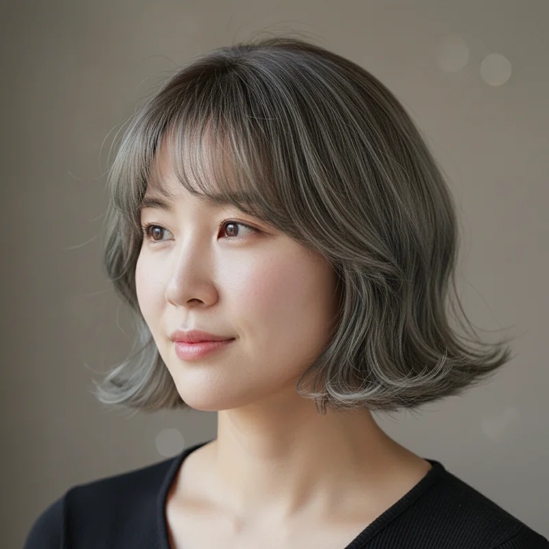 2025년 40대 여자 짧은머리 직모 이중턱 커버 추천 헤어스타일